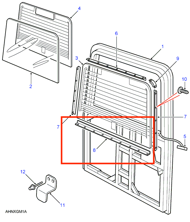 333032 - Retainer-rear door, bottom -  Genuine 