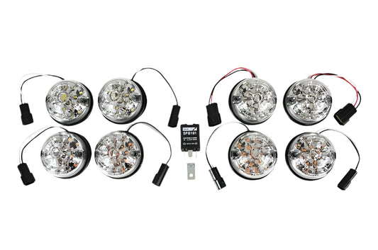 GL1191 - Side Repeater Stop Lamp Set (Led)(8 Pieces)(White Glass)