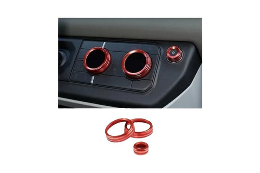 NEWDEF-RED - Dash Console Button Cover Set Red