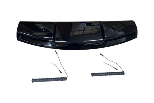 NEWDEFLED-4 - Front Roof Spoiler Black LED Set