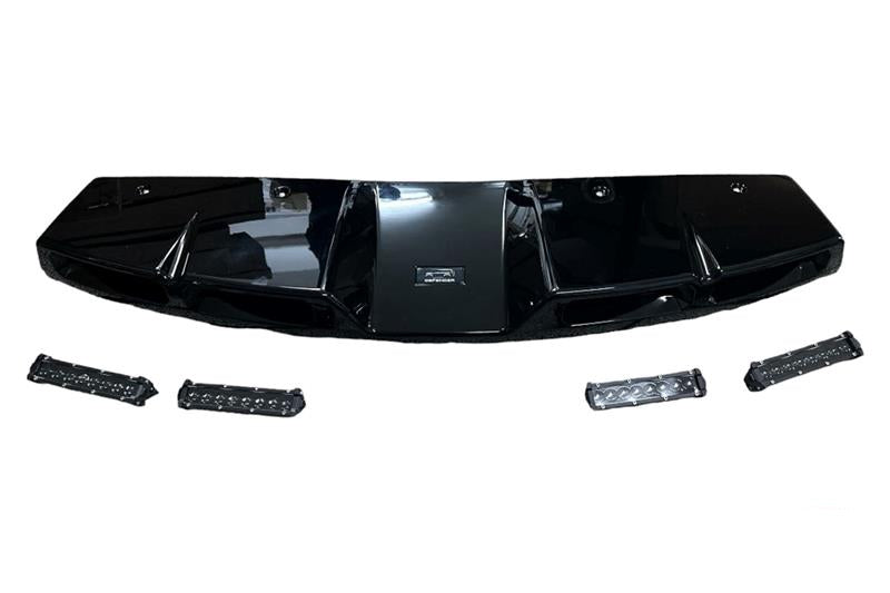 NEWDEFLED-3 - Front Roof Spoiler Black LED Set