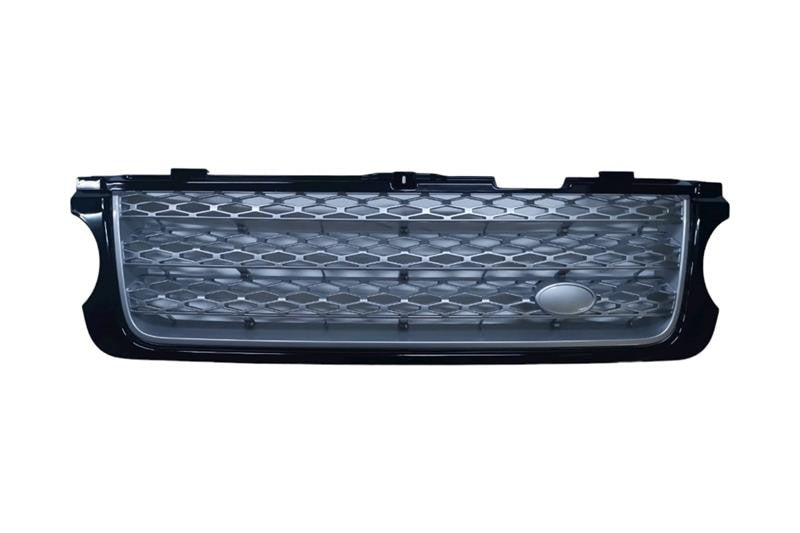 Front Grill2012 Black Case Gray Grill Black CaseGray Grill with reference OE replacement number LR011133. Bodyshell - Doors - Locks - Moldings catalog part. Land Rover fitment: Range Rover L322 (2002-2009), Range Rover L322 (2010-2012), models.