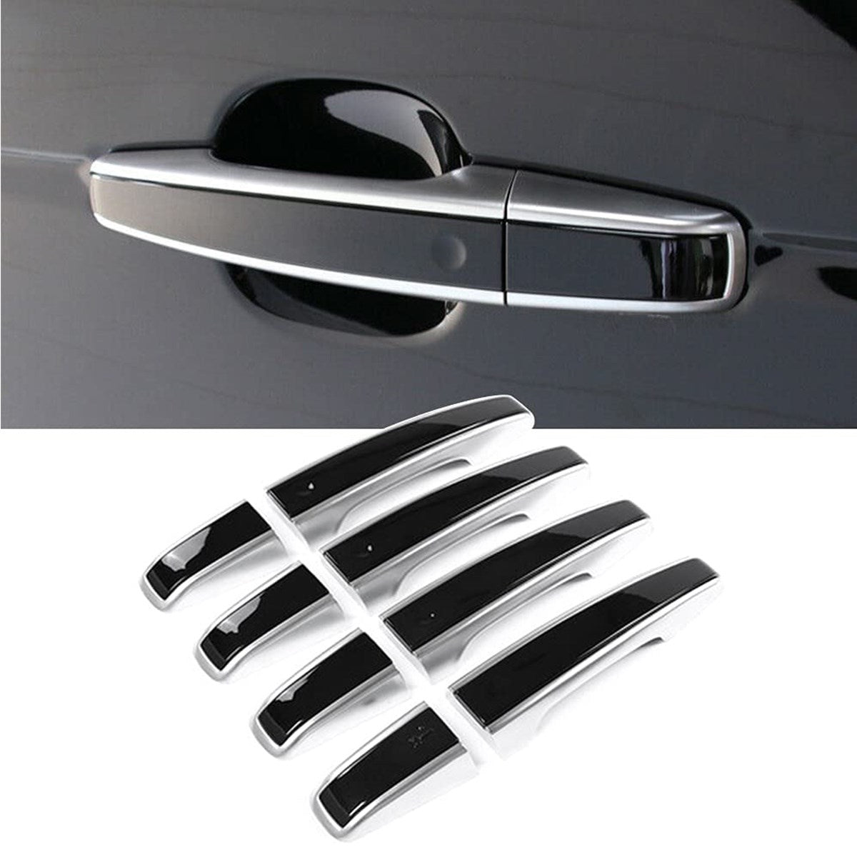 Land Rover LR040308 - Door Handle Cover Set, Black (Front-Rear) Range Rover L405 Evoque L538 Sport L494