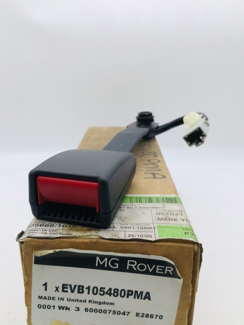 Seat belt assy-front short end - Black 400 Genuine MG Rover EVB105480PMA EVB1051