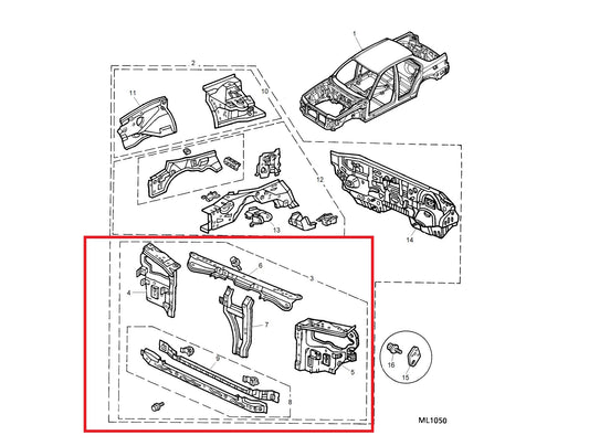 Bulkhead Front Assembly 600 Genuine MG Rover ABB130050 ABB100010