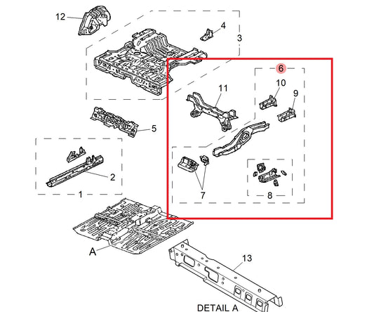 Member longitudinal assembly-rear - RH 400 Genuine MG Rover AFE160060