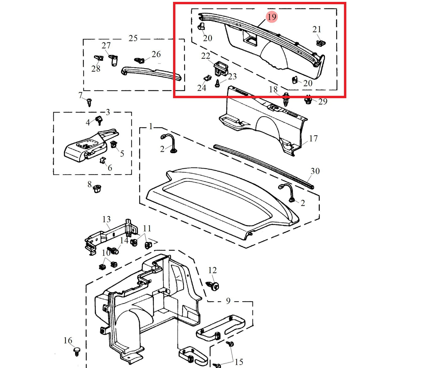 Moulding assy-tailgate lower - Stone Beige 400 Genuine MG Rover ESB100320SMJ